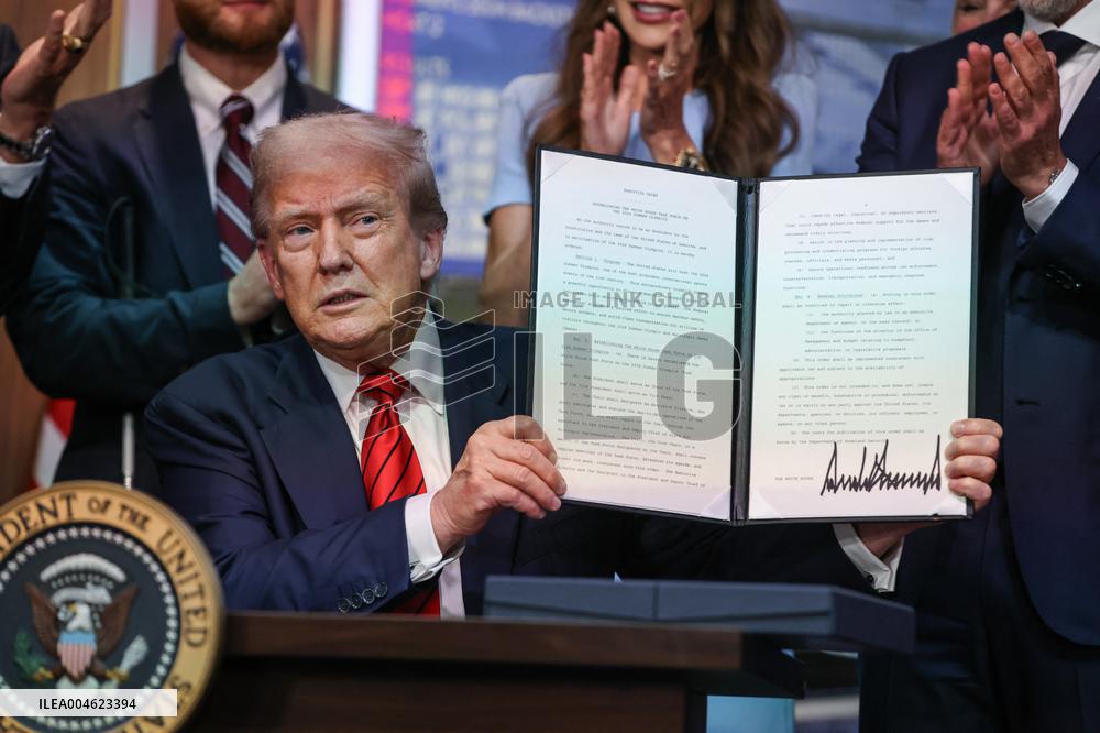 DC: U.S. President Trump Creates 2028 Olympics Task Force with Executive Order