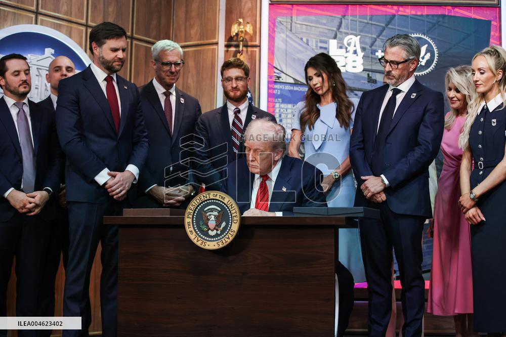 DC: U.S. President Trump Creates 2028 Olympics Task Force with Executive Order