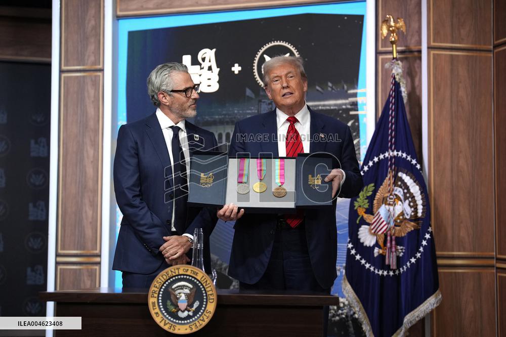 Donald Trump signs the Olympic Executive Order - Washington