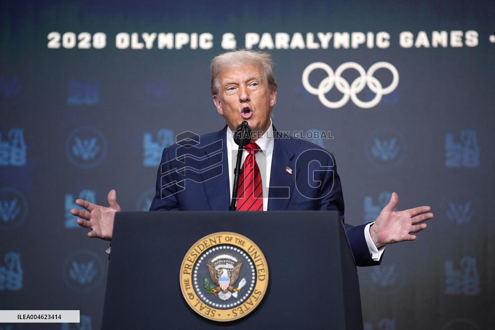 Donald Trump signs the Olympic Executive Order - Washington