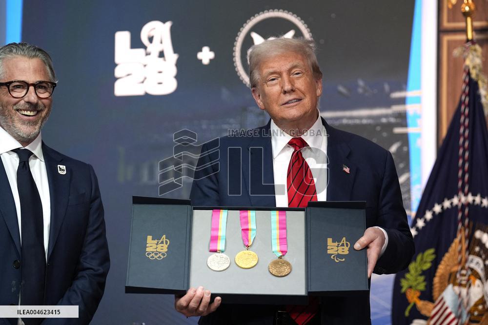 Donald Trump signs the Olympic Executive Order - Washington