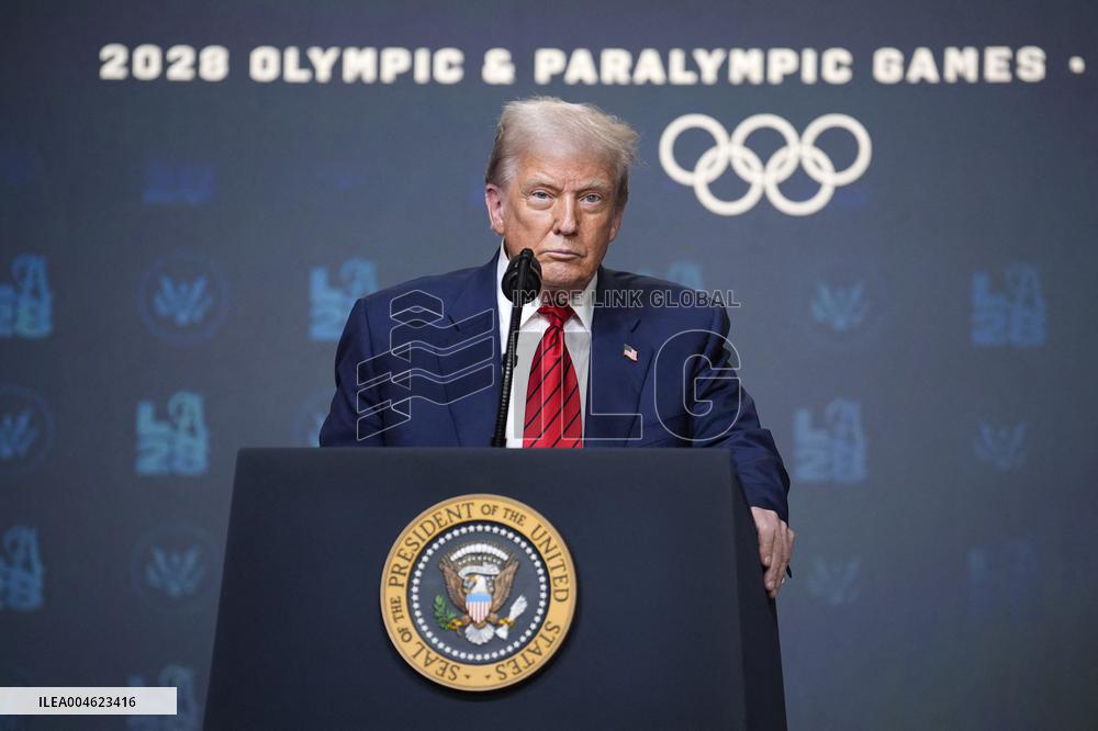 Donald Trump signs the Olympic Executive Order - Washington