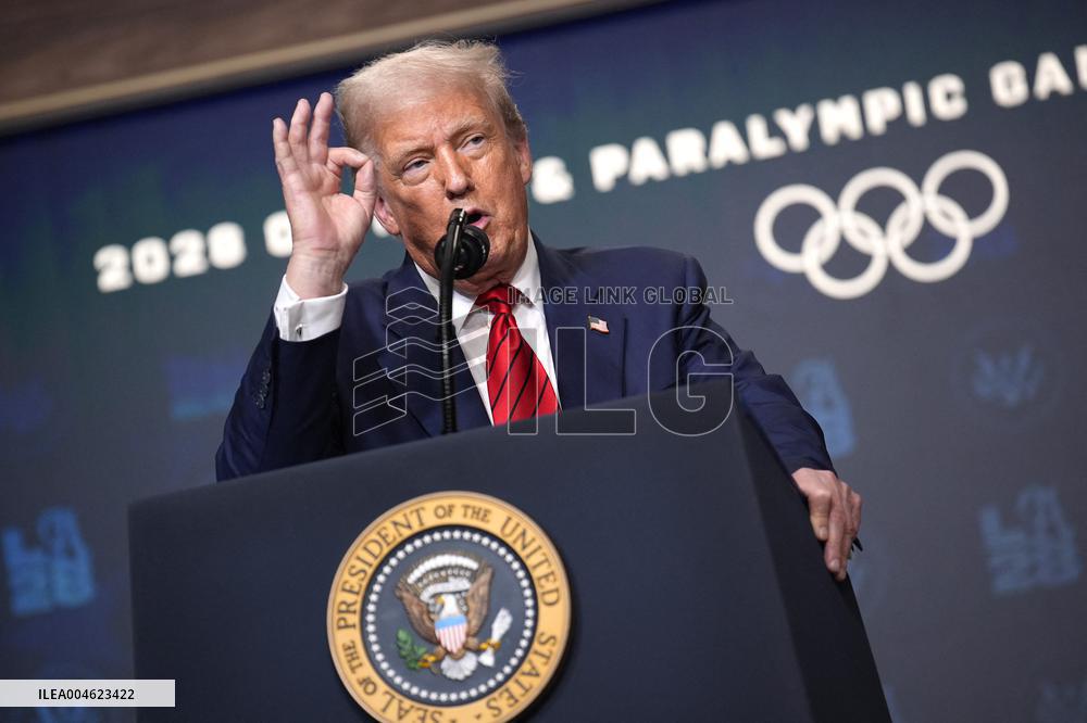 Donald Trump signs the Olympic Executive Order - Washington