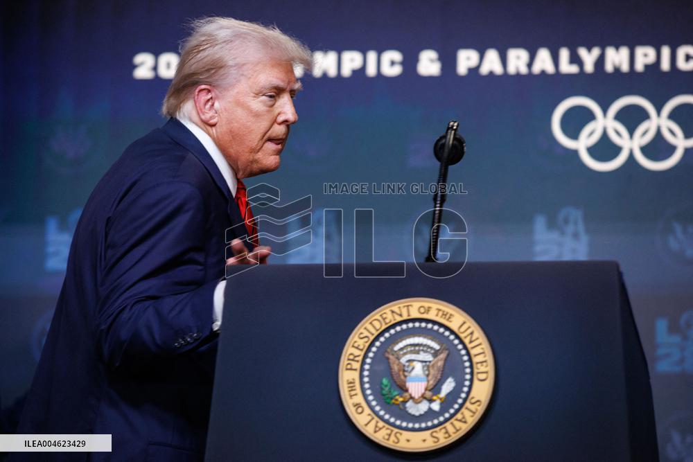 DC: U.S. President Trump Creates 2028 Olympics Task Force with Executive Order