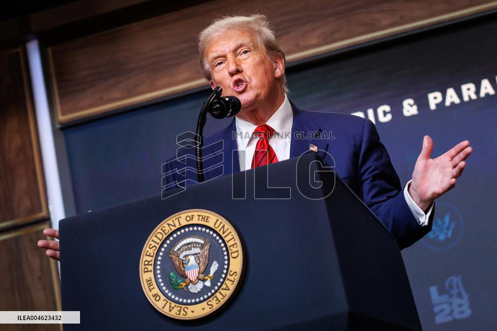 DC: U.S. President Trump Creates 2028 Olympics Task Force with Executive Order