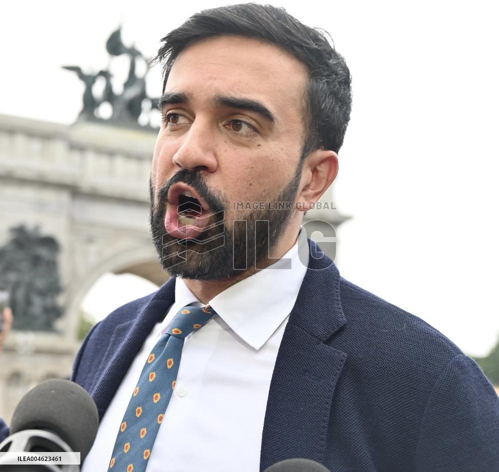 Mamdani at “National Night Out” in Brooklyn, NY