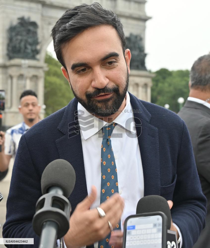 Mamdani at “National Night Out” in Brooklyn, NY