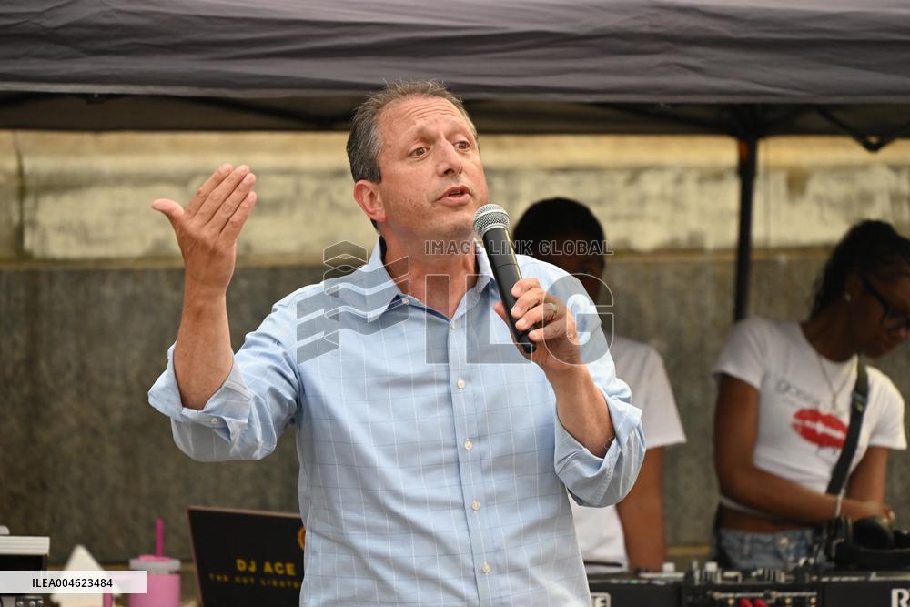 Mamdani at “National Night Out” in Brooklyn, NY