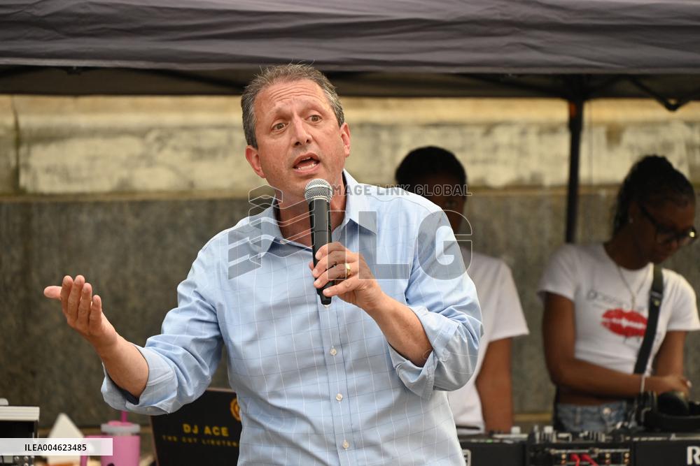 Mamdani at “National Night Out” in Brooklyn, NY