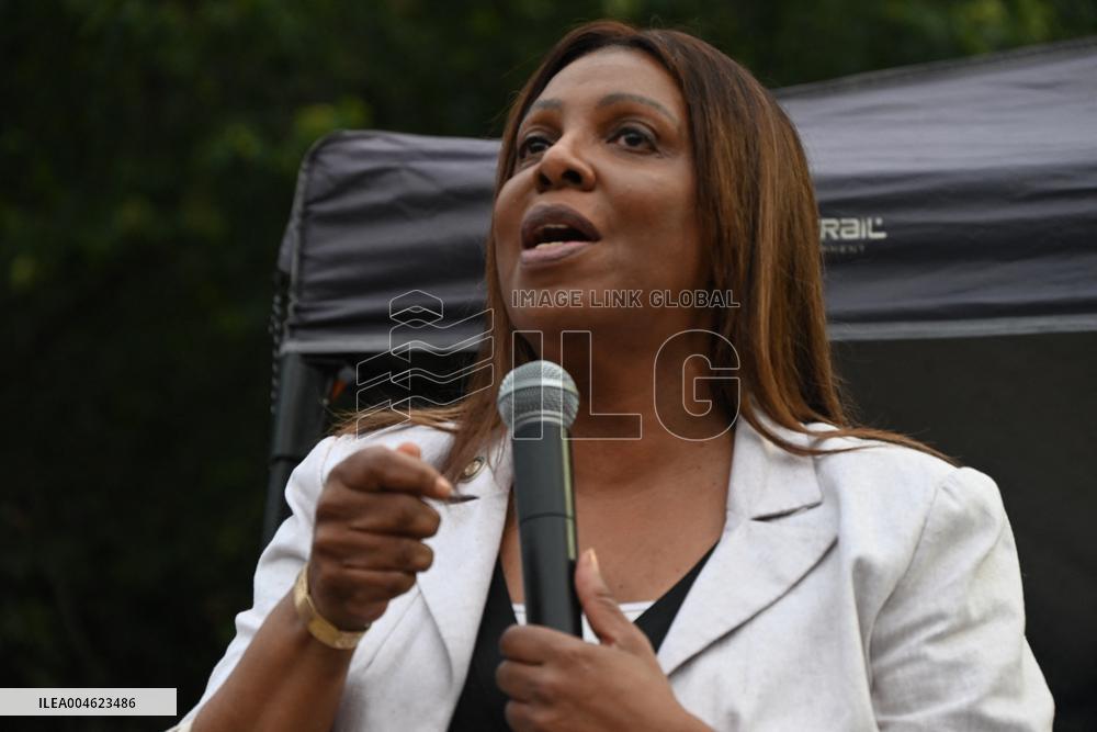 Mamdani at “National Night Out” in Brooklyn, NY