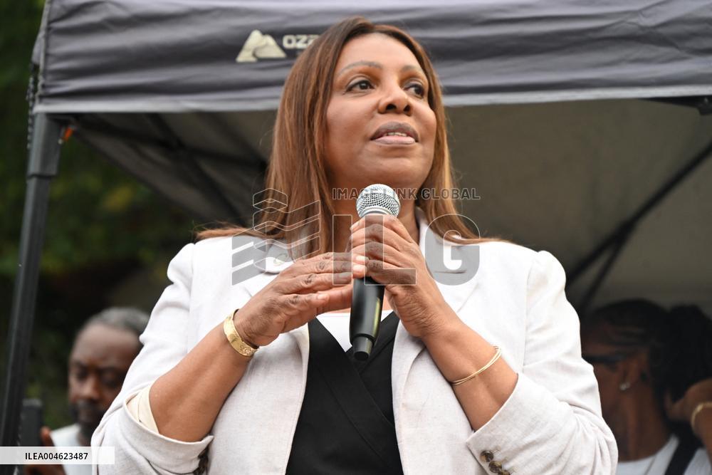 Mamdani at “National Night Out” in Brooklyn, NY