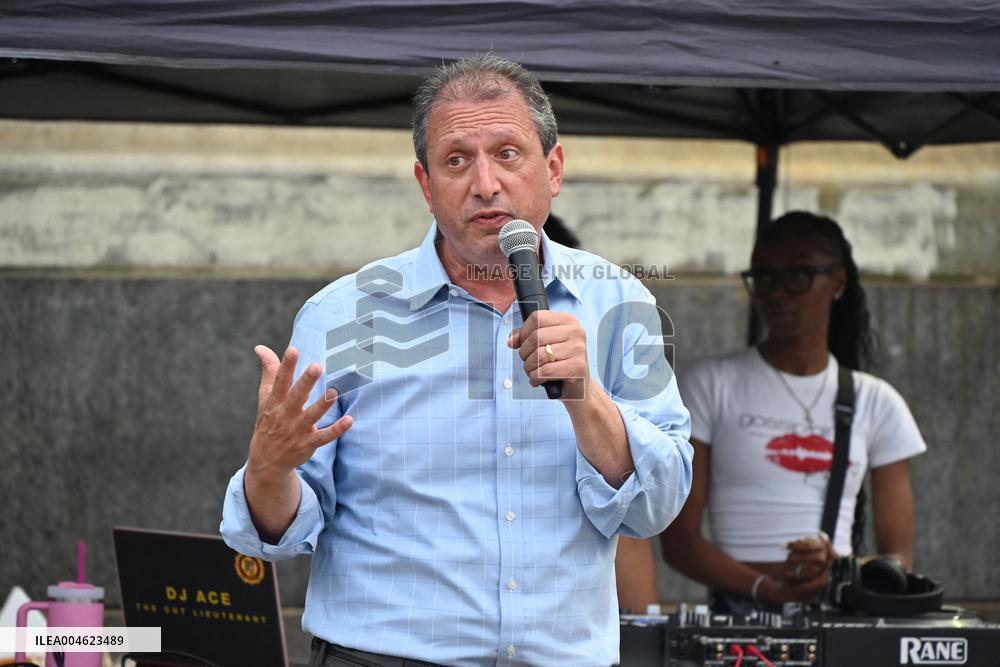 Mamdani at “National Night Out” in Brooklyn, NY