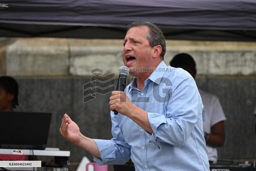 Mamdani at “National Night Out” in Brooklyn, NY