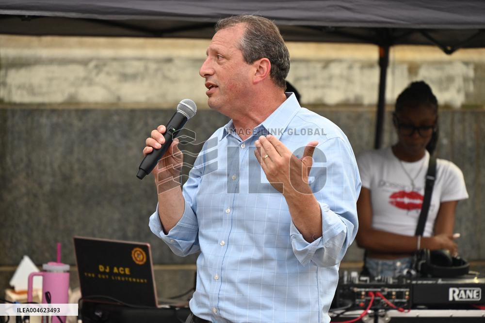 Mamdani at “National Night Out” in Brooklyn, NY
