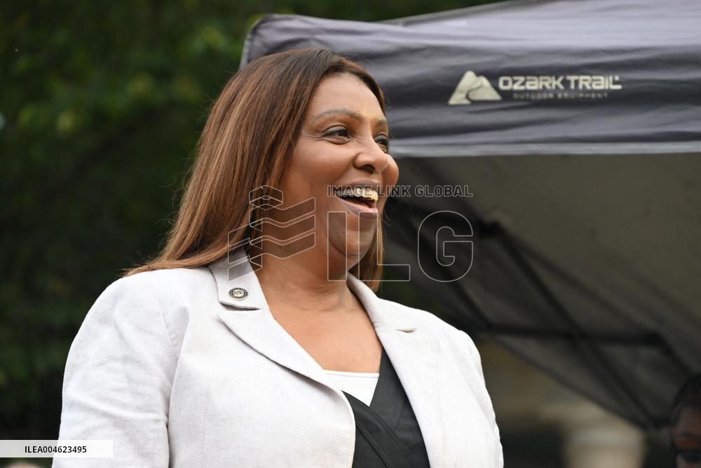 Mamdani at “National Night Out” in Brooklyn, NY