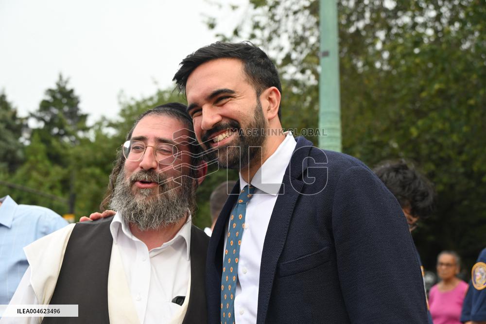Mamdani at “National Night Out” in Brooklyn, NY