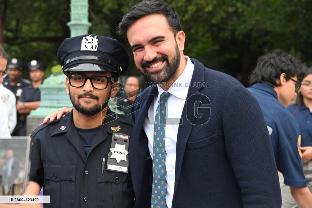 Mamdani at “National Night Out” in Brooklyn, NY