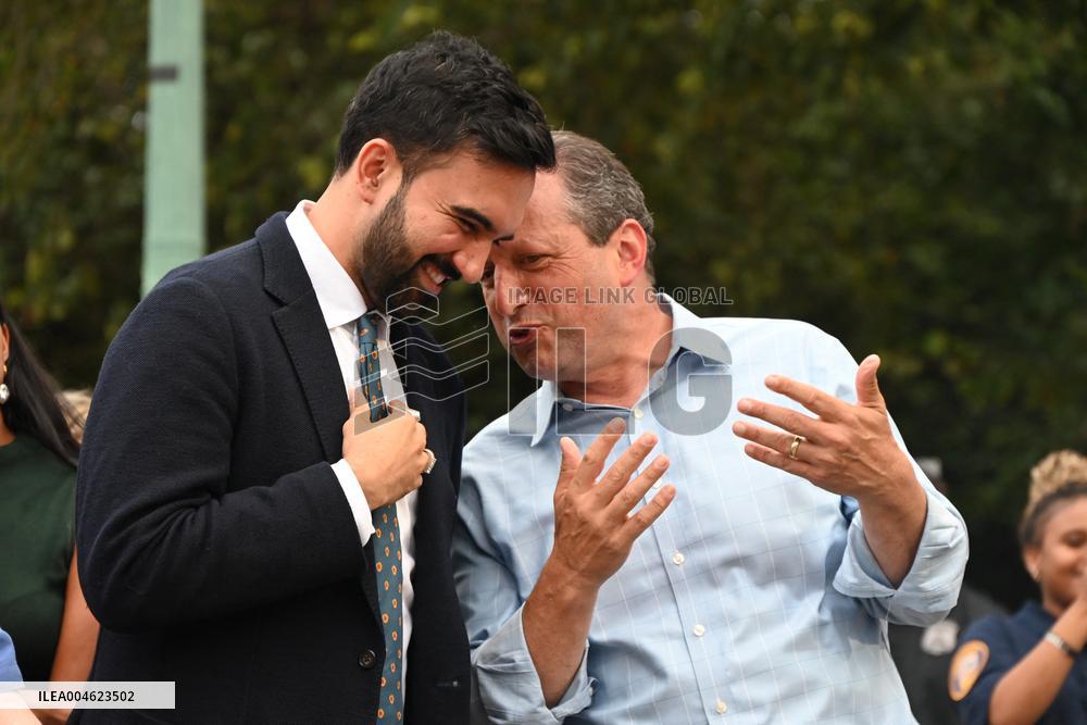 Mamdani at “National Night Out” in Brooklyn, NY