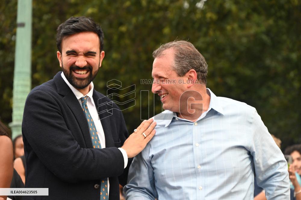 Mamdani at “National Night Out” in Brooklyn, NY