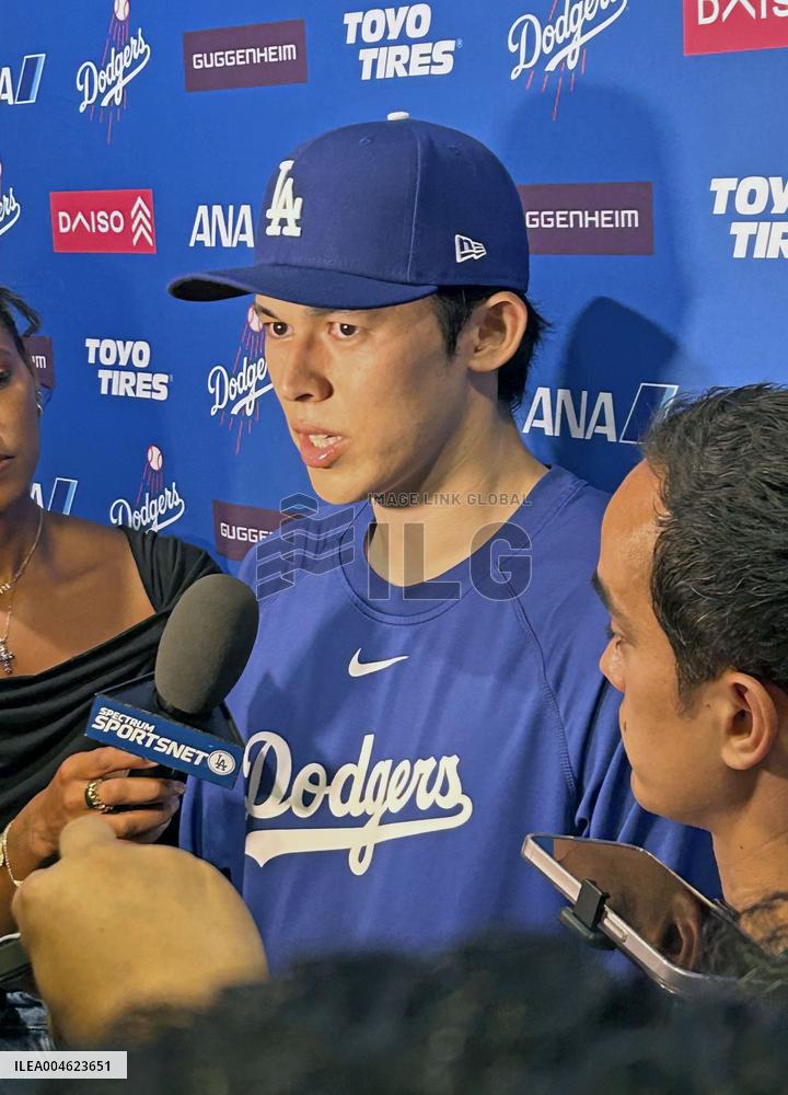 Baseball: Dodgers pitcher Sasaki
