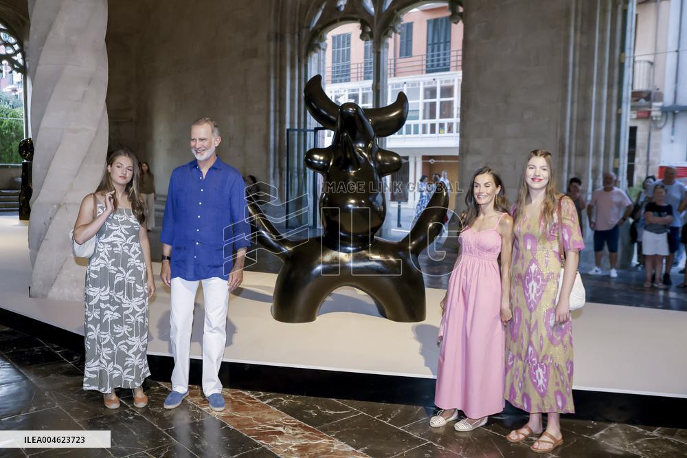 Spanish Royals Attend Miro Exhibition - Spain