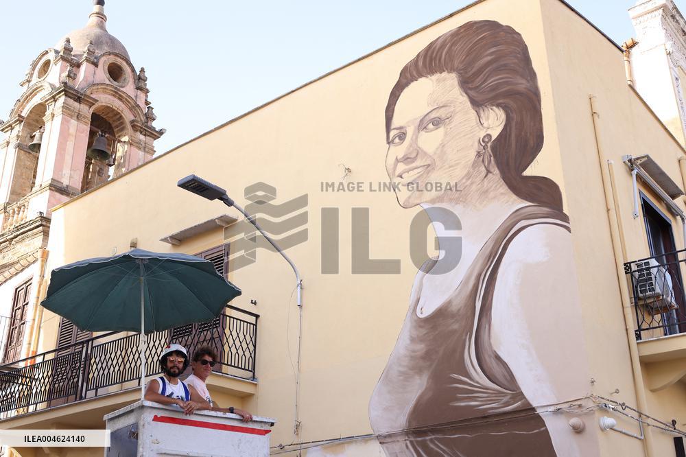 Honoring Claudia Cardinale - Mural Tribute to Il Giorno della Civetta