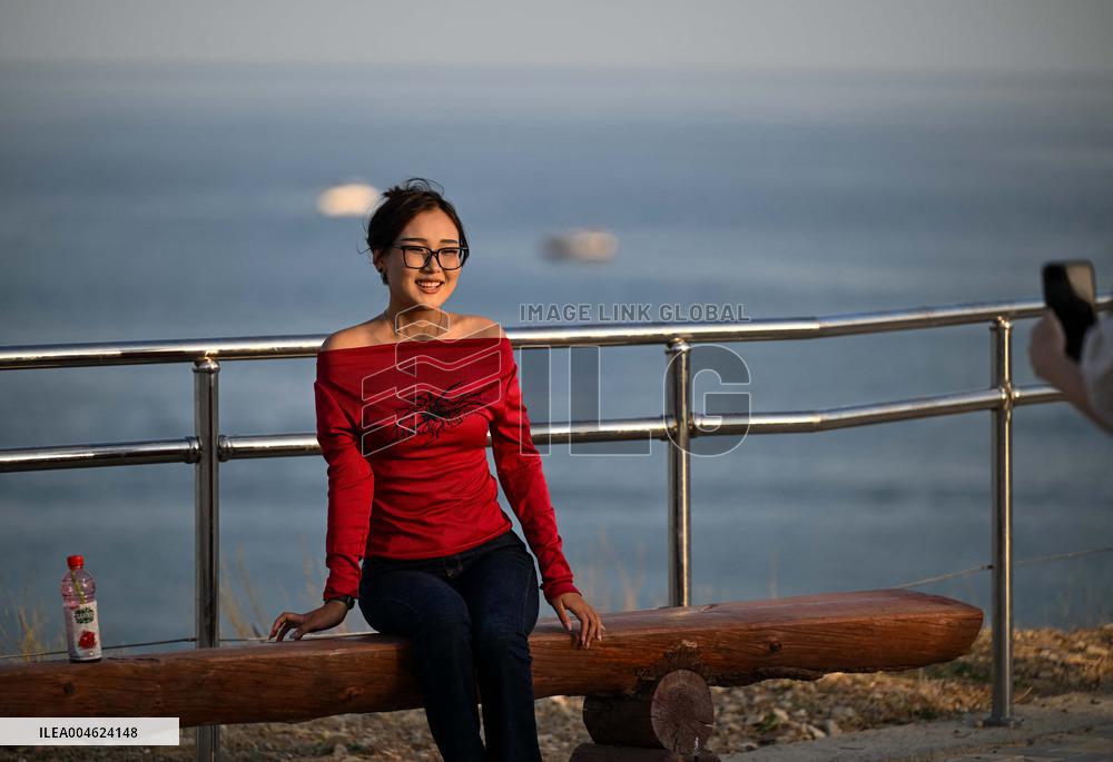 Sunset Over Caspian Sea in Aktau - Kazakhstan