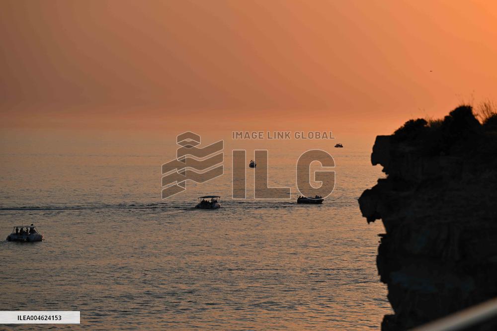 Sunset Over Caspian Sea in Aktau - Kazakhstan