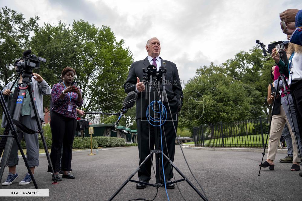Border Czar Homan Speaks with Press at the White House