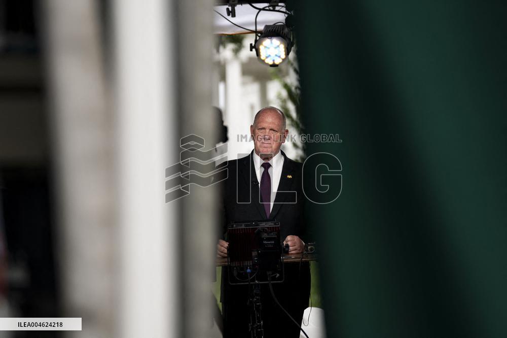 Border Czar Homan Speaks with Press at the White House