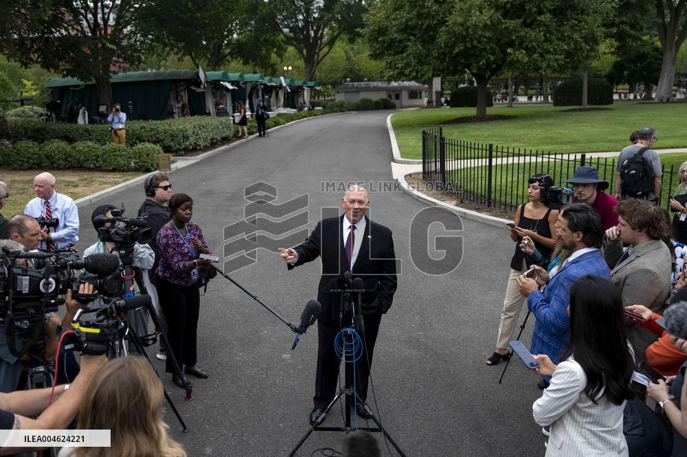 Border Czar Homan Speaks with Press at the White House