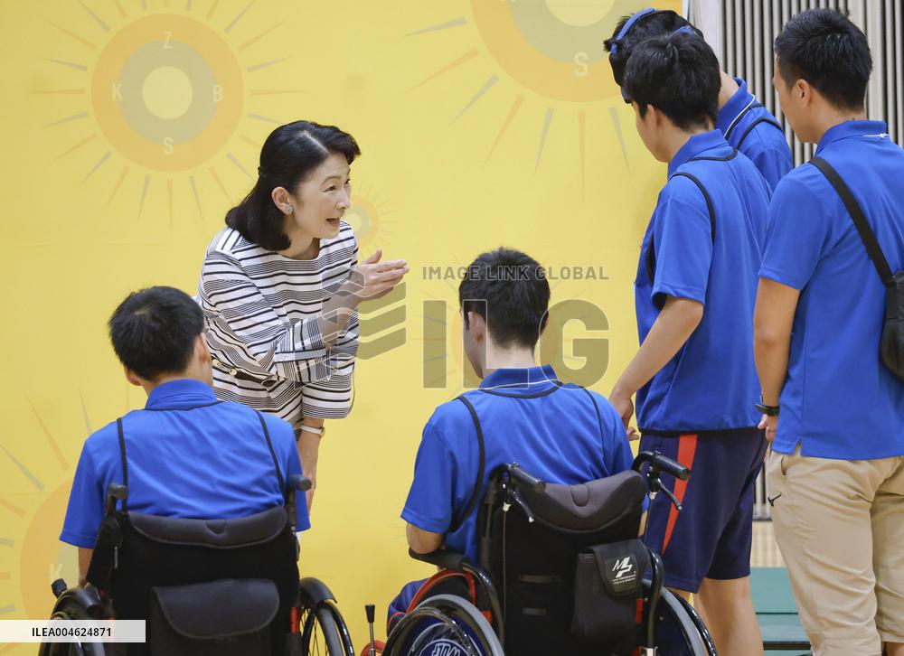 Crown Princess Kiko watches boccia match
