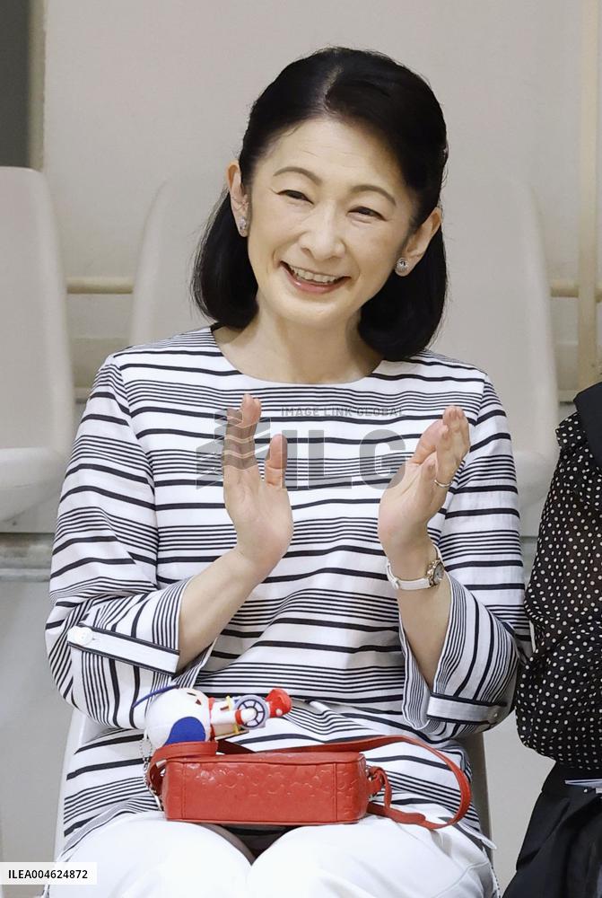 Crown Princess Kiko watches boccia match