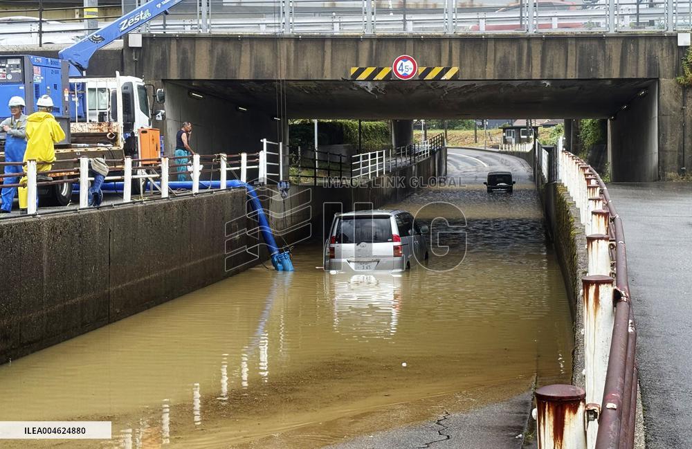 Torrential rain in Kanazawa