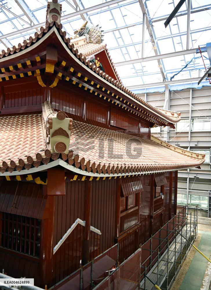 Reconstruction of Shuri Castle in Okinawa