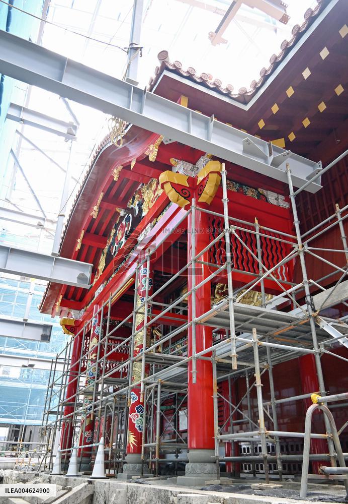 Reconstruction of Shuri Castle in Okinawa