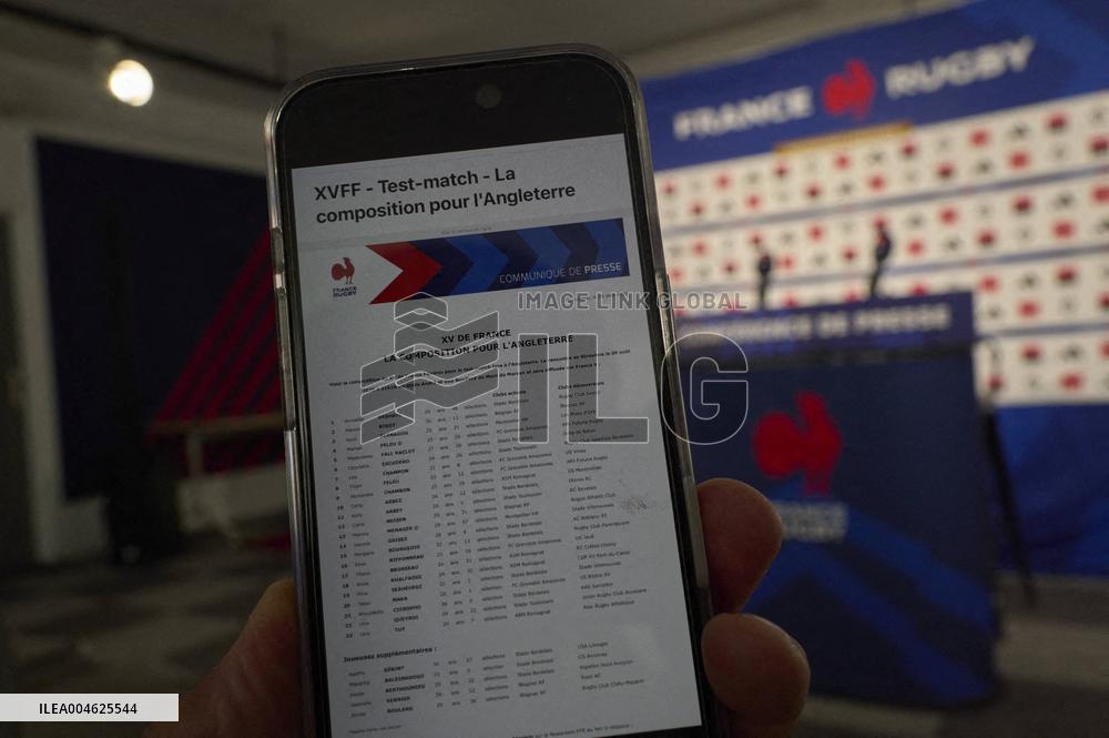 French Rugby Team Press Conference - Marcoussis