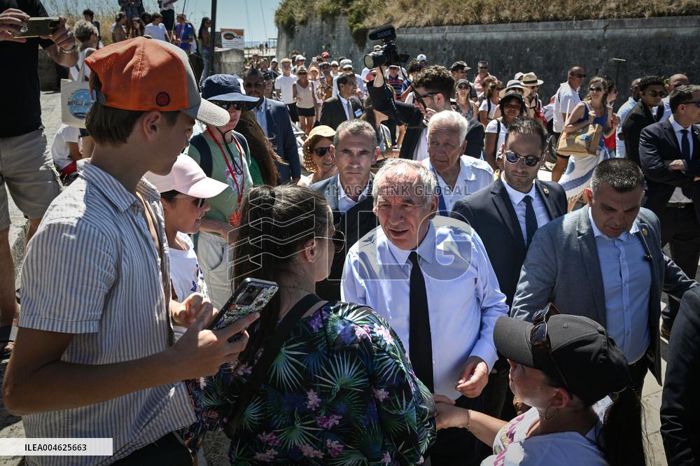 Bayrou Visits Fort Liedot and Pointe Saint-Eulard on The Ile D'aix