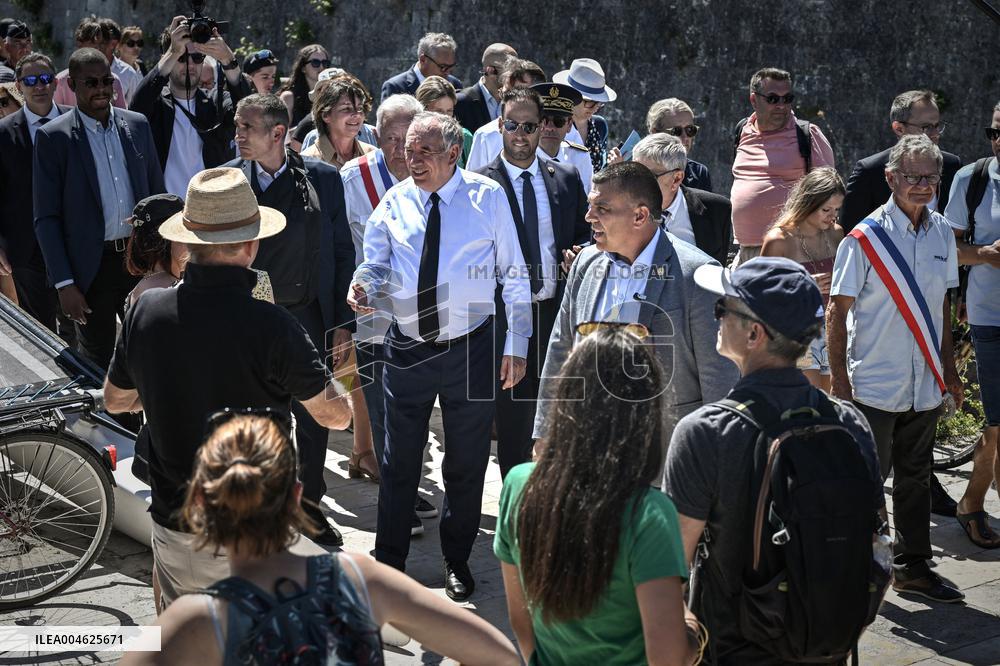 Bayrou Visits Fort Liedot and Pointe Saint-Eulard on The Ile D'aix