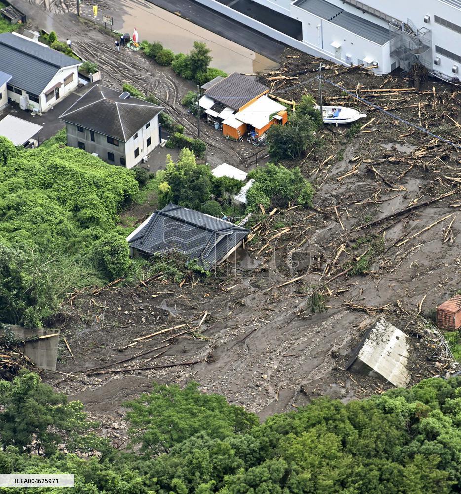 Torrential rain in Kagoshima Pref.