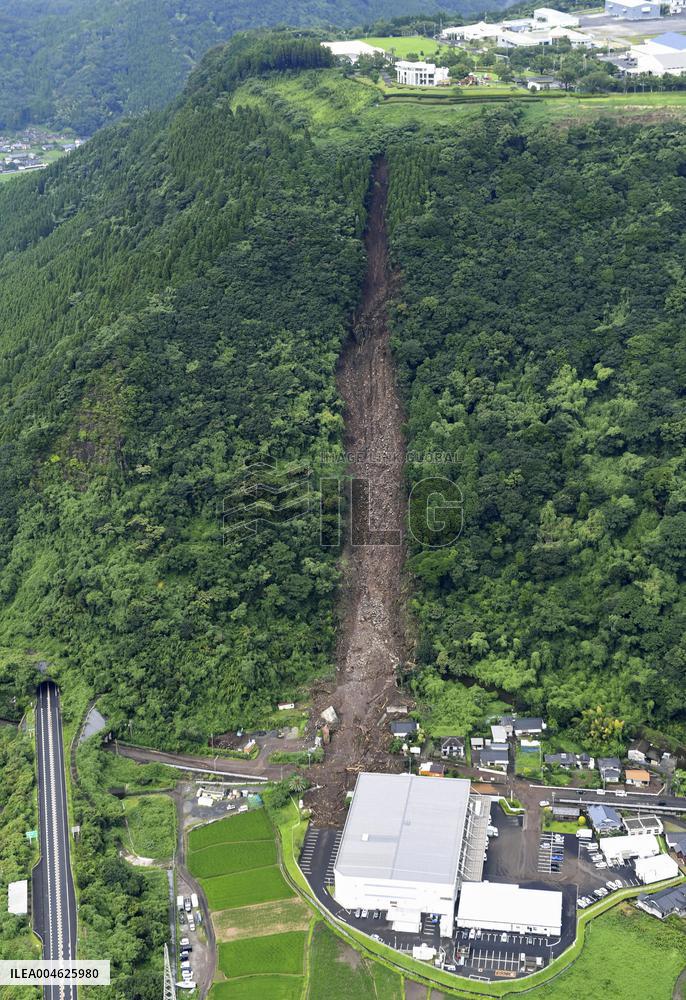 Torrential rain in Kagoshima Pref.