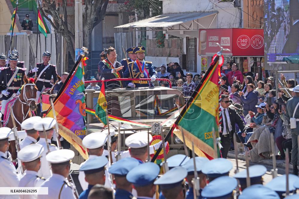 Commemoration of Bolivia Armed Forces Day - Sucre