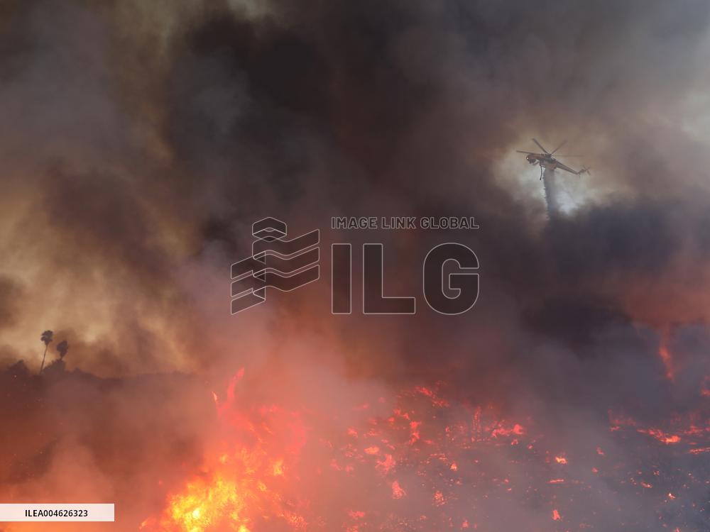 Wildfire in Ventura California - USA