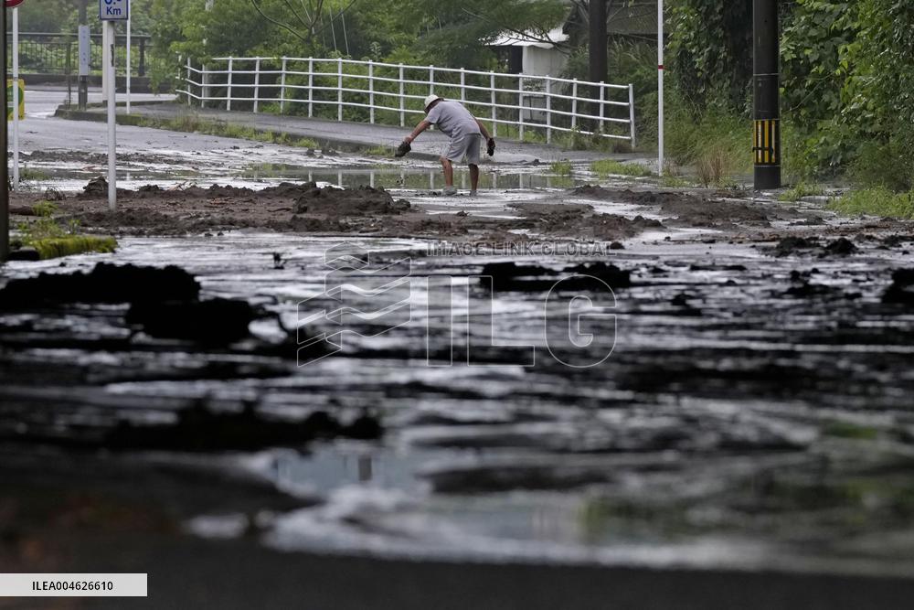 Aftermath of torrential rain in Kagoshima Pref.