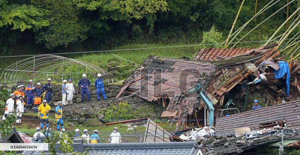 Aftermath of torrential rain in Kagoshima Pref.