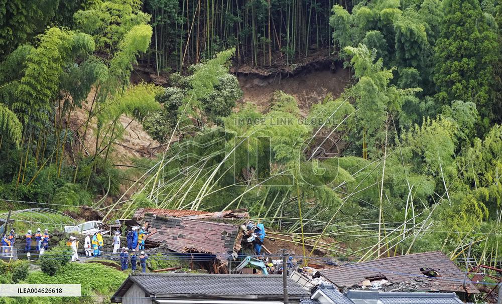 Aftermath of torrential rain in Kagoshima Pref.