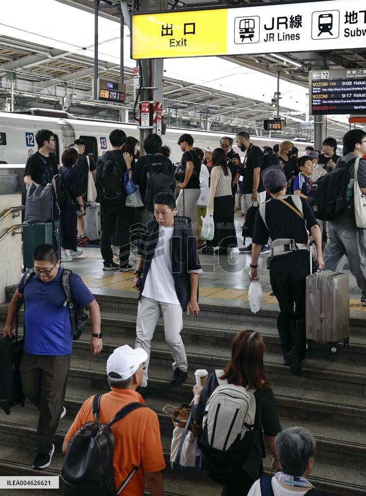 Summer holiday congestion in Japan