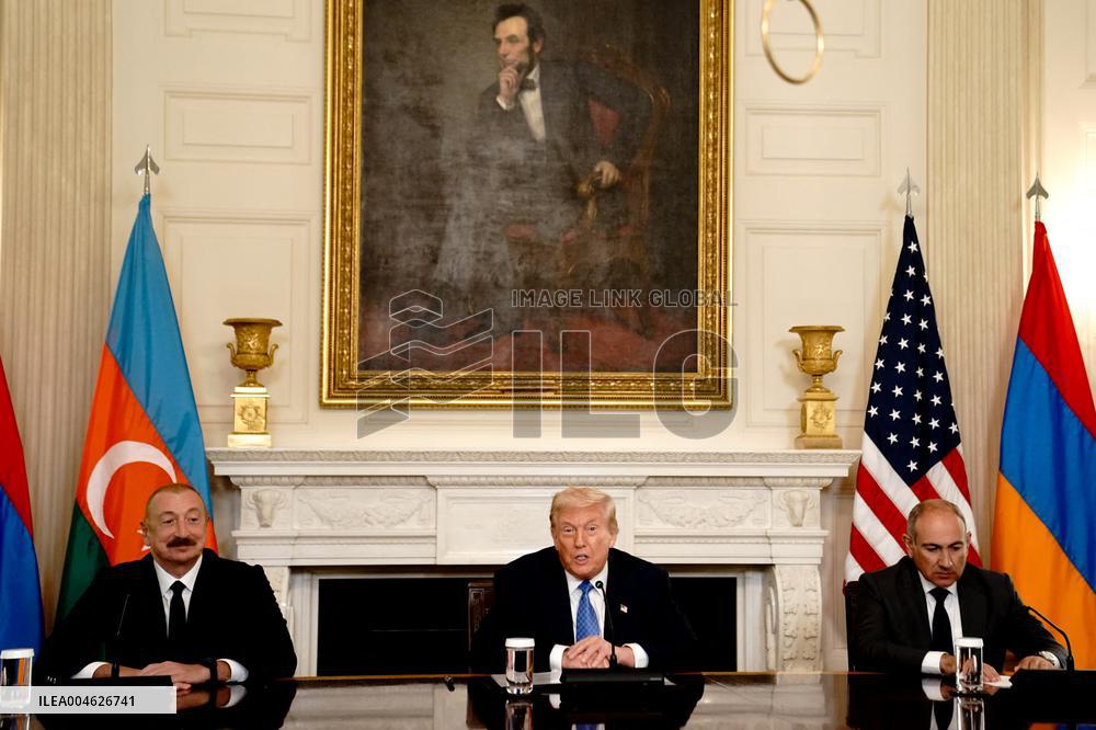 Donald Trump Meets Armenian And Azerbaijan Leaders - Washington