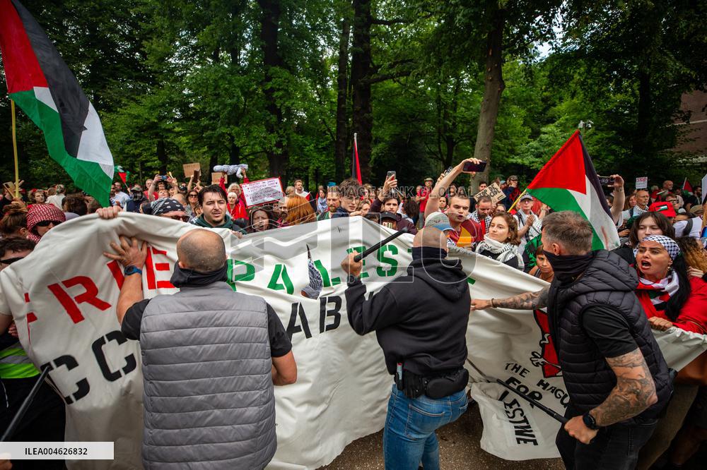 Police Clash With Pro Palestine Protesters - Netherlands