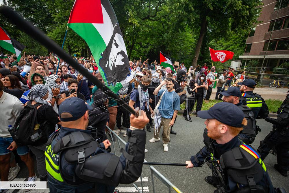 Police Clash With Pro Palestine Protesters - Netherlands